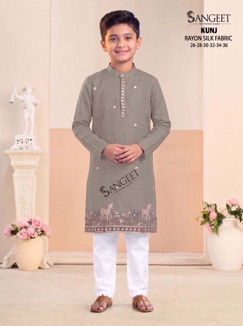 Sangeet Kunj Vol 1 Rayon Silk Kids Kurta